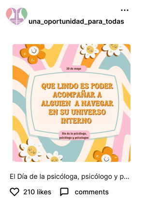 post de instagram de sobre el dia de la psicología